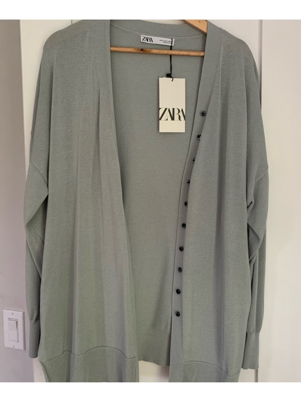 NWT Zara Button-Front Oversized Cardigan